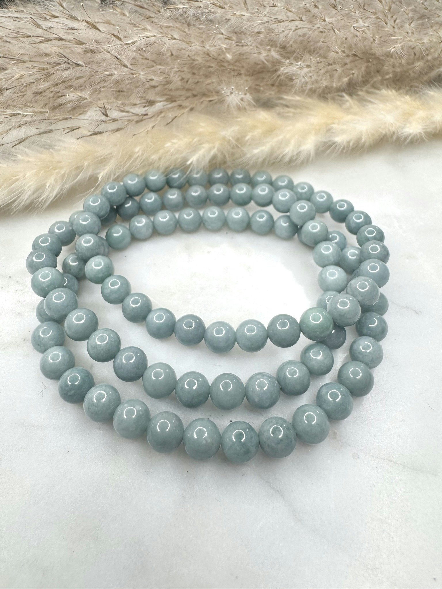 Blå jade 6 mm