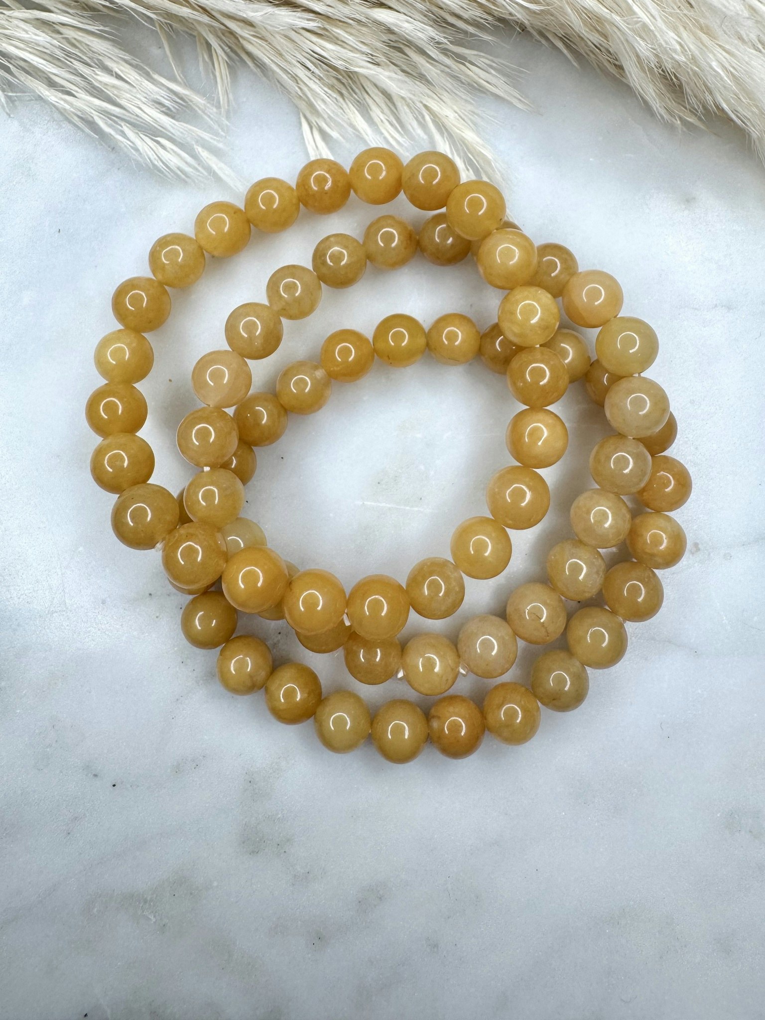 Gul jade 8 mm