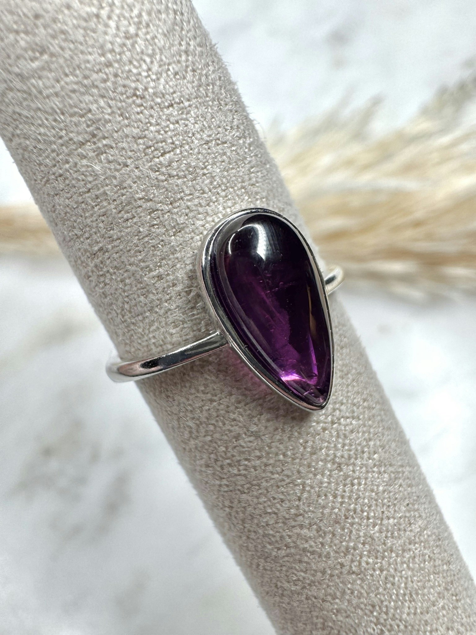 Silverring med granat