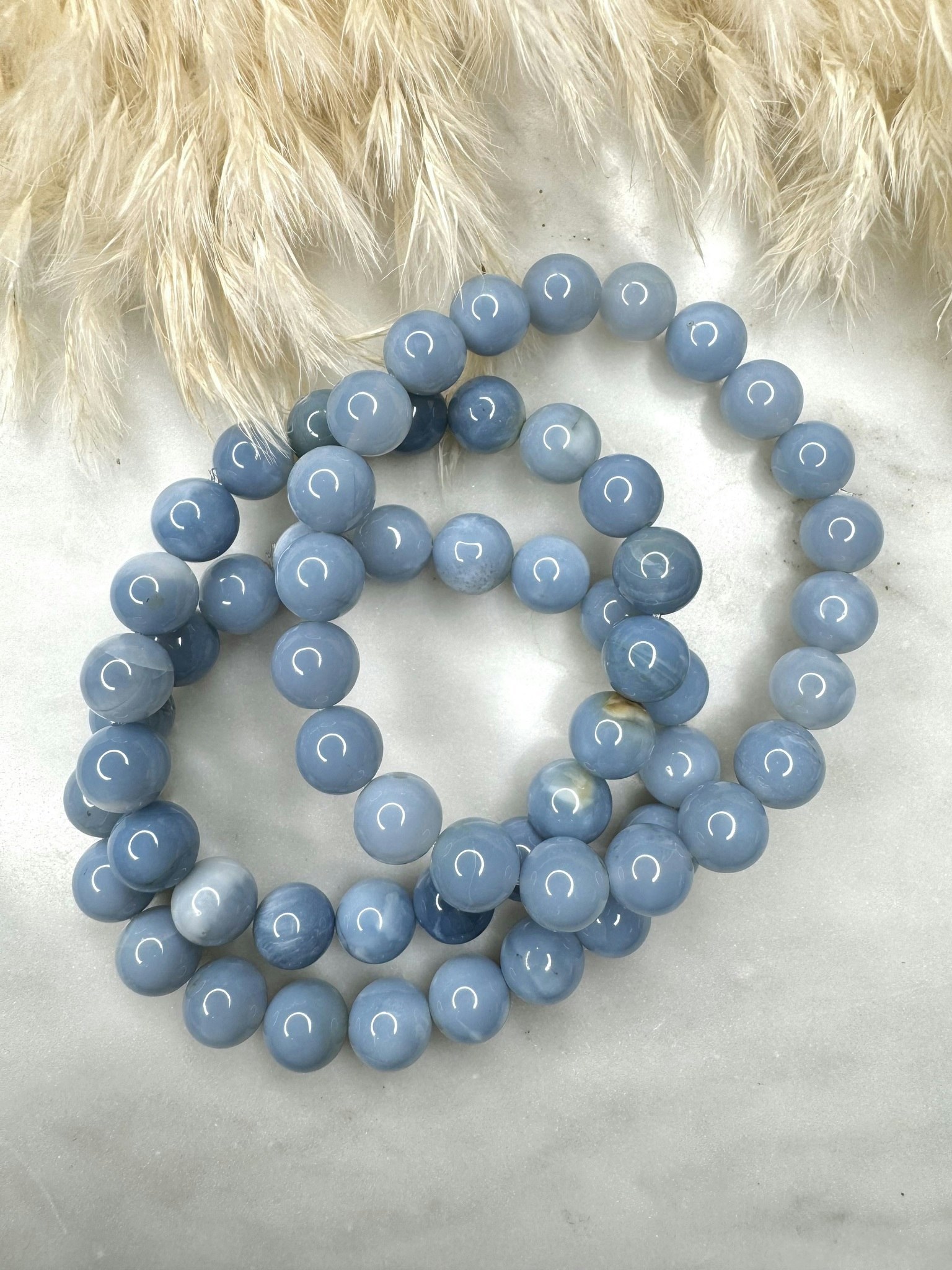 Blå opal 8-9 mm