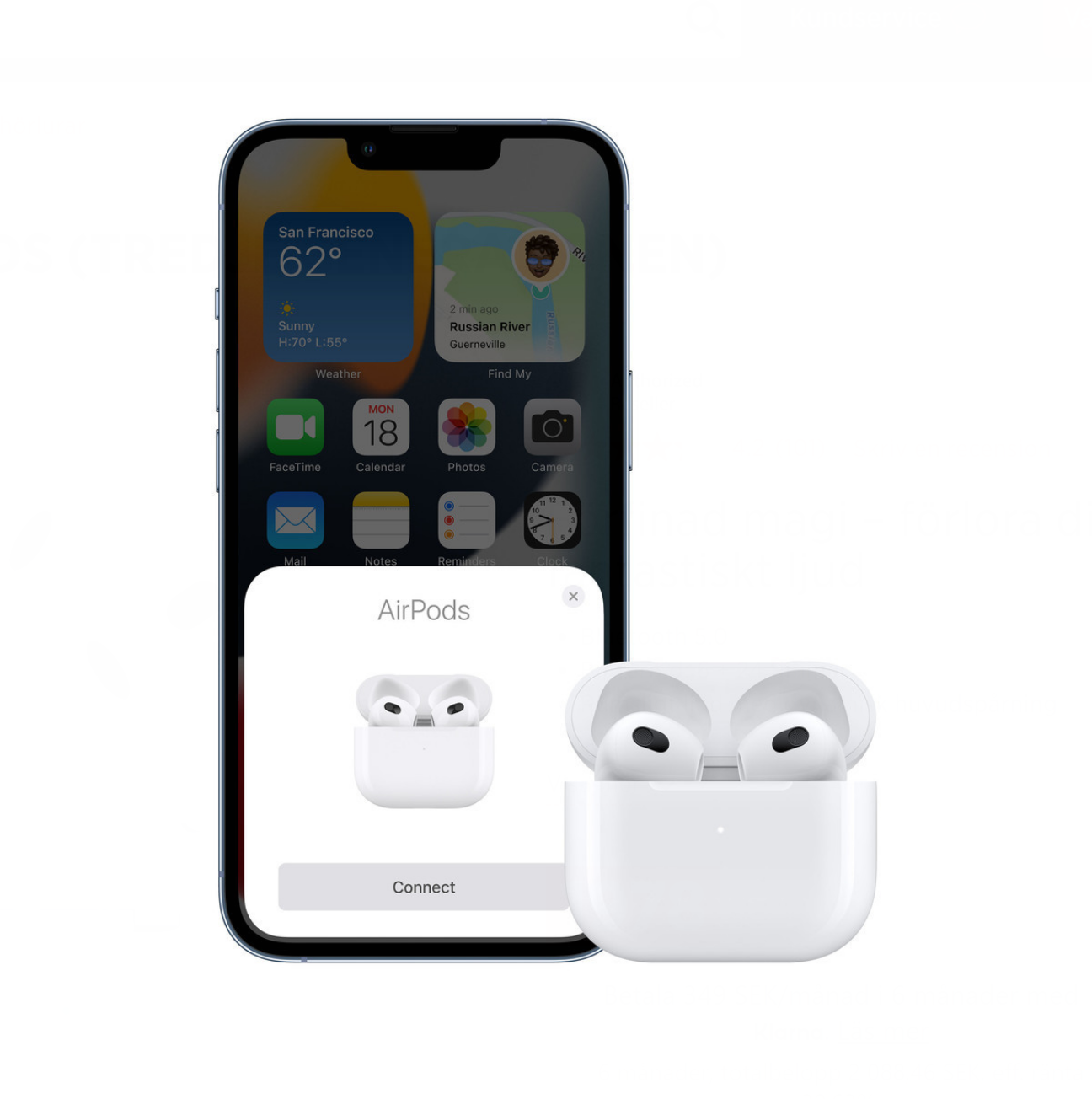 Apple AirPods (3rd Generation) Wireless In-ear med Lightning laddningsetui