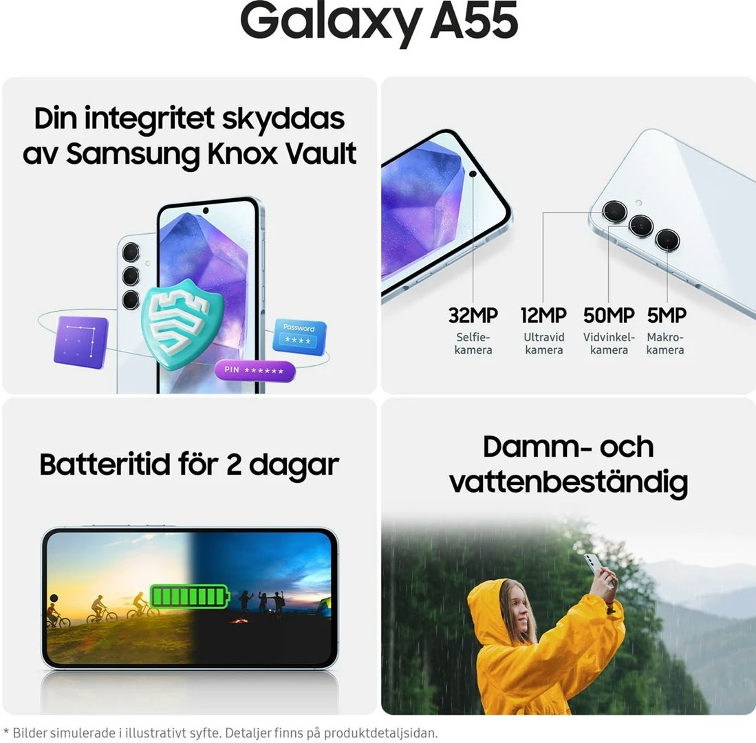 Samsung Galaxy A55 6.6" 128GB Awesome black