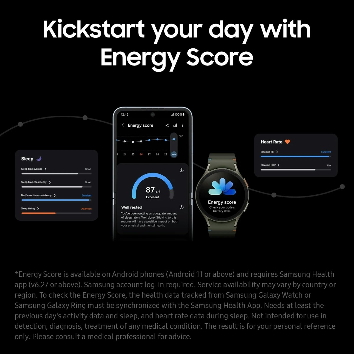 Samsung Galaxy Watch7 LTE 44 mm smartklocka grön