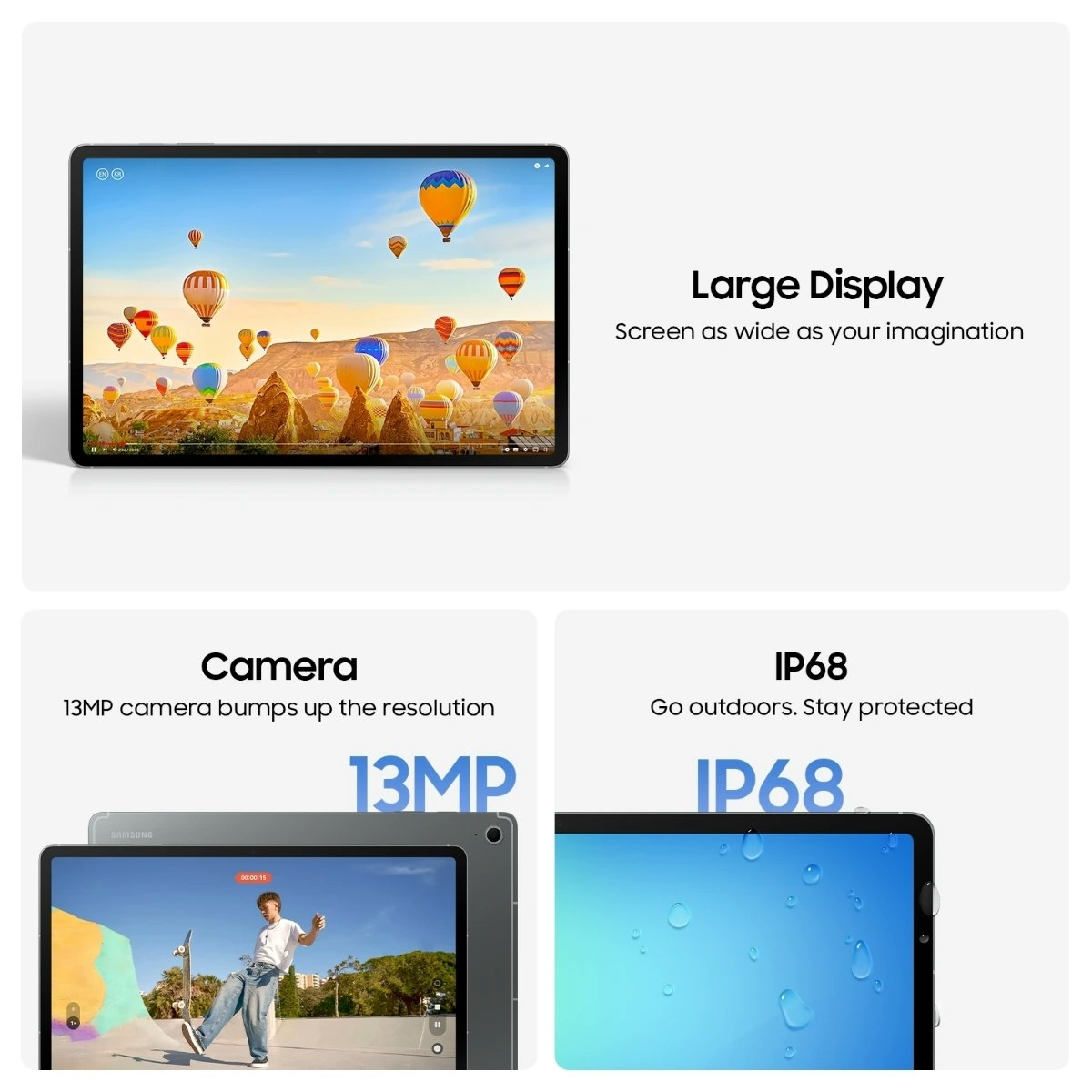Samsung Galaxy Tab S10 FE Wi-Fi 256GB Grå