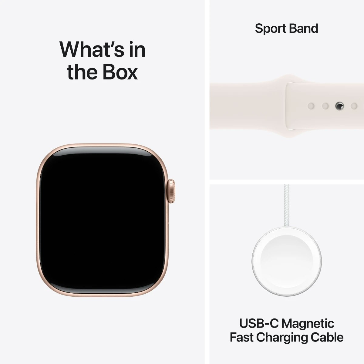Apple Watch Series 10 GPS 46mm Guld Aluminium Case with Lila Band