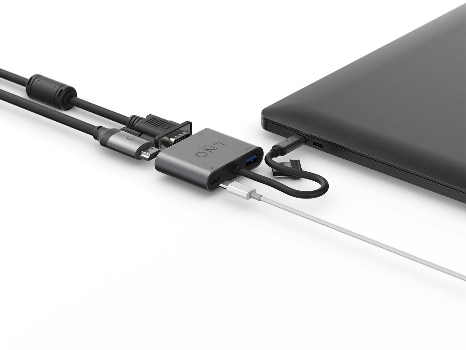 LINQ 4 i 1 USB-C Multiport Hub Aluminium