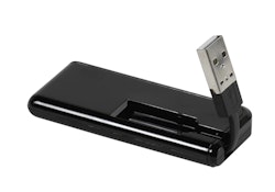 4x USB-Hub 2.0 High Speed m. USB Svart