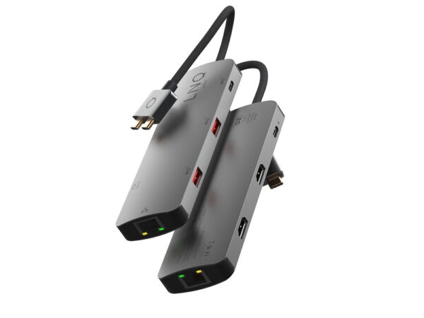 LINQ 7 in 2 PRO D2-Edition USB-C Multiport Hub Aluminiumgrå
