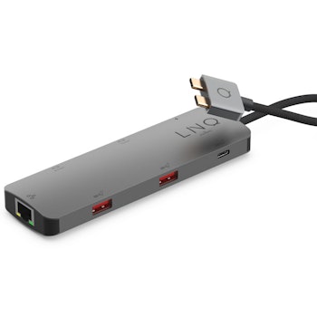 LINQ 7 in 2 PRO D2-Edition USB-C Multiport Hub Aluminiumgrå