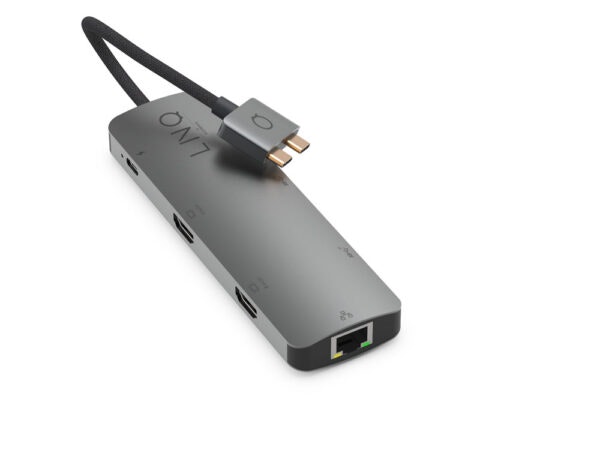 LINQ 7 in 2 PRO D2-Edition USB-C Multiport Hub Aluminiumgrå