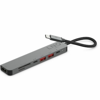 LINQ 7in1 PRO USB-C Multiport Hub Aluminiumgrå