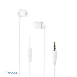 Teccus hörlurar SmartSound In-Ear Plugin Headset Vit