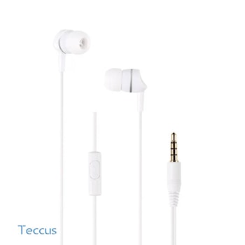 Teccus hörlurar SmartSound In-Ear Plugin Headset Vit