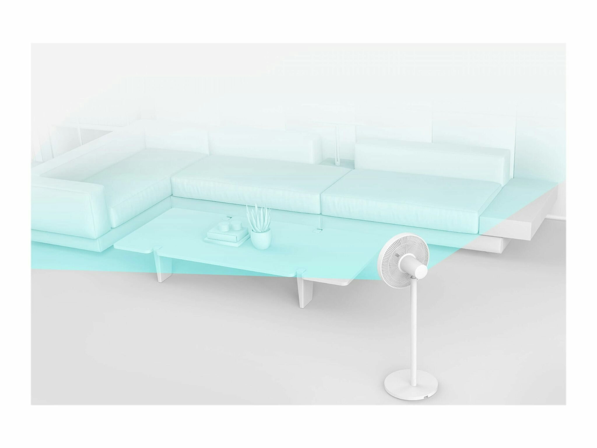 Xiaomi MI Smart Standing Fan 1C bord & golvstående vit