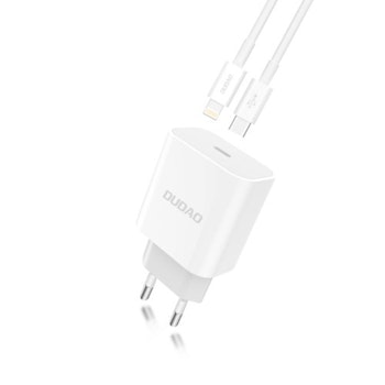 Dudao A8SEU-1M Adapter 20Watt 1xUSB-C inkl 1m USB-C till Lightning kabel