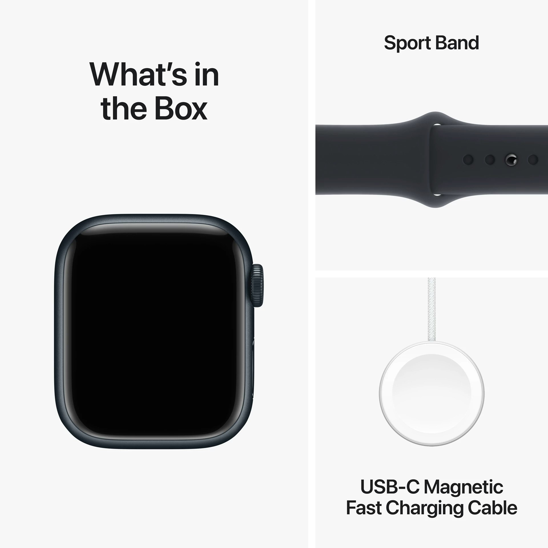 Apple Watch Series 9 GPS 41mm Midnight Aluminium Case med Midnight Sport Band