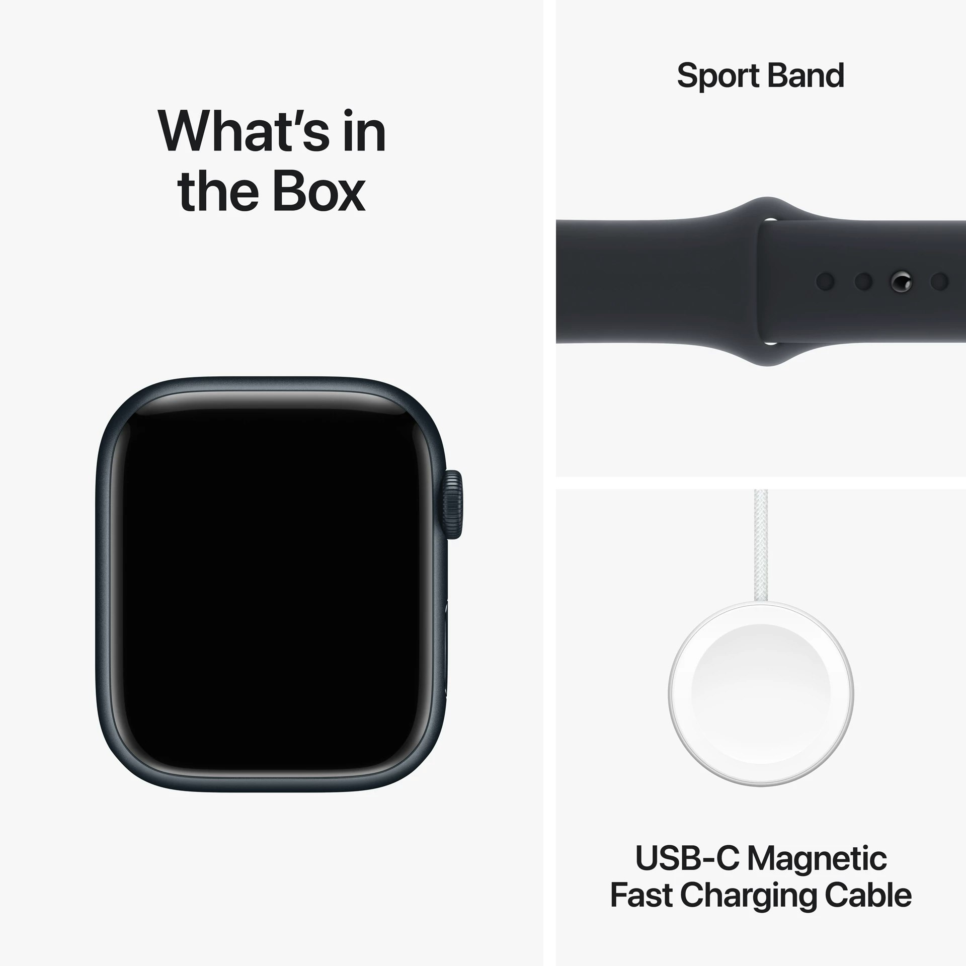 Apple Watch Series 9 GPS 45mm Midnight Aluminium Case med Midnight Sport Band