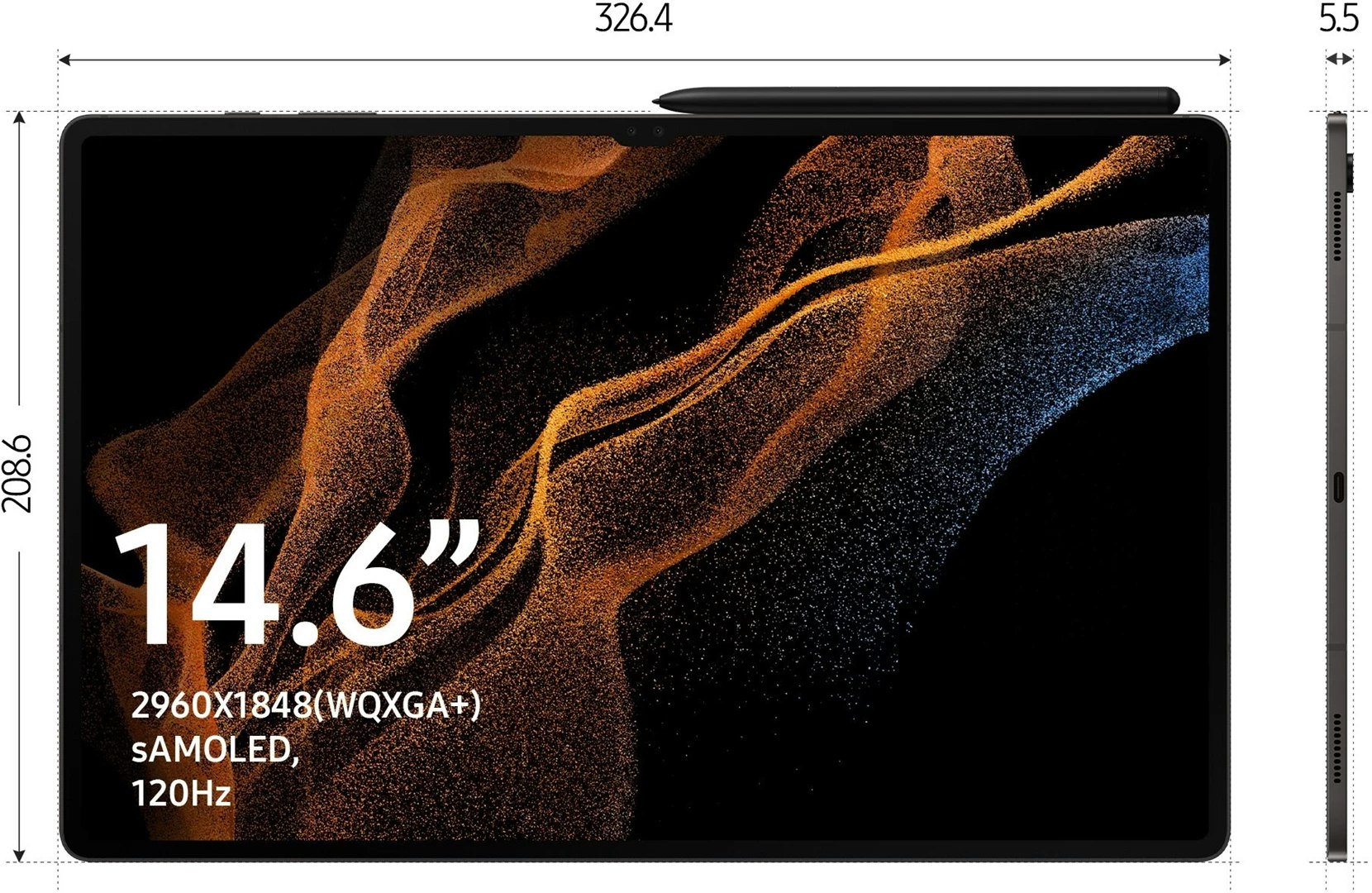 Samsung Galaxy Tab S8 Ultra 14.6" 128GB 8GB Svart