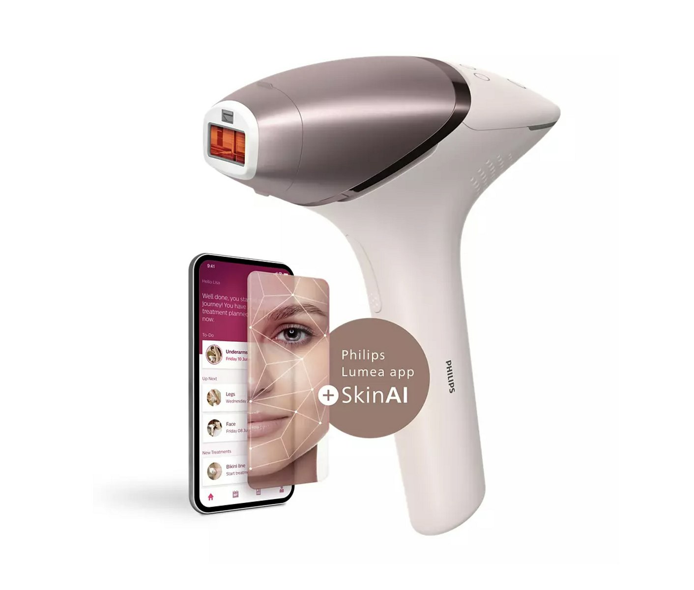Philips Lumea BRI977/00 light hair remover Intense pulsed light (IPL) Pink gold