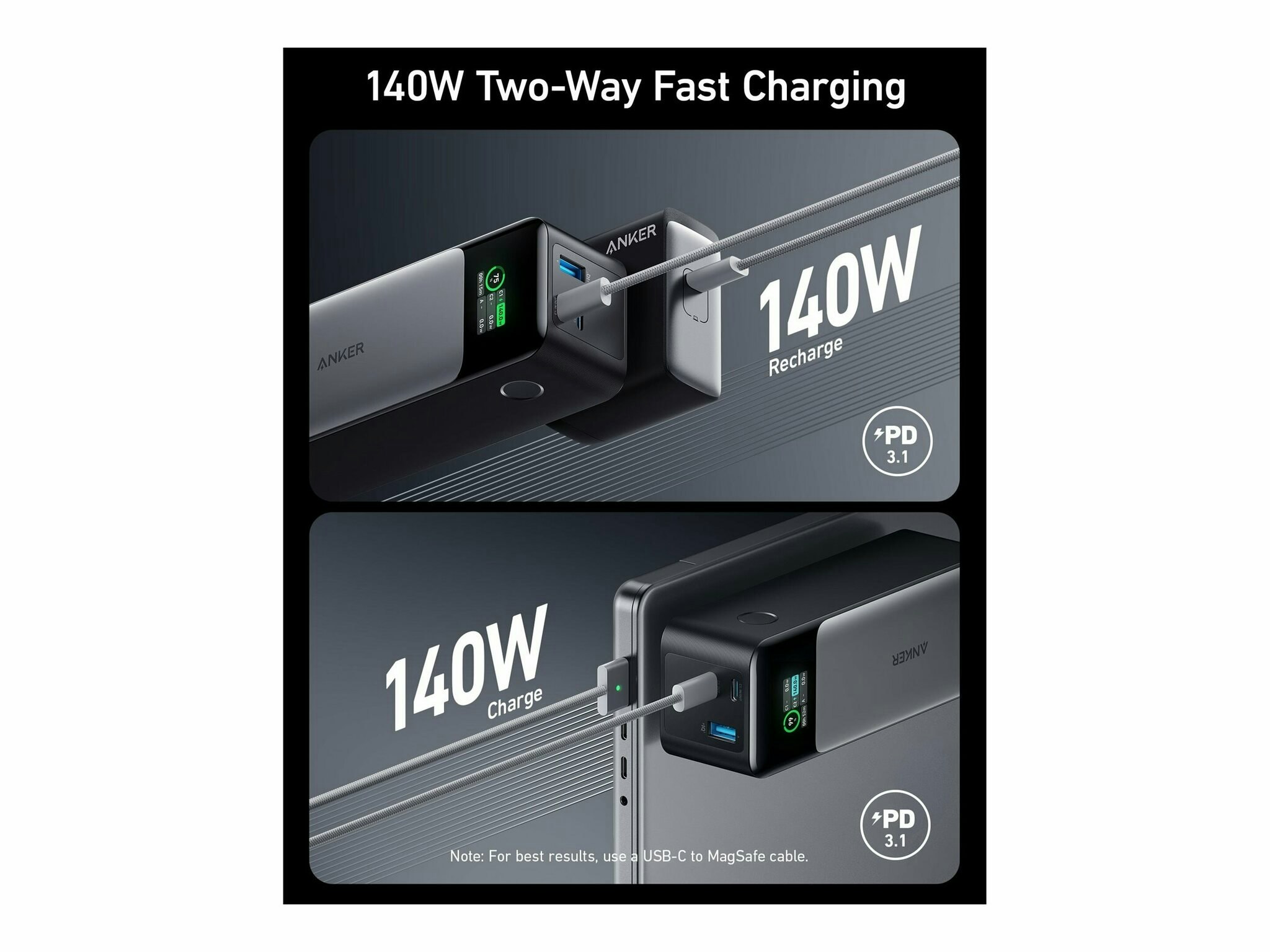 Anker 737 Powerbank 24000mAh svart
