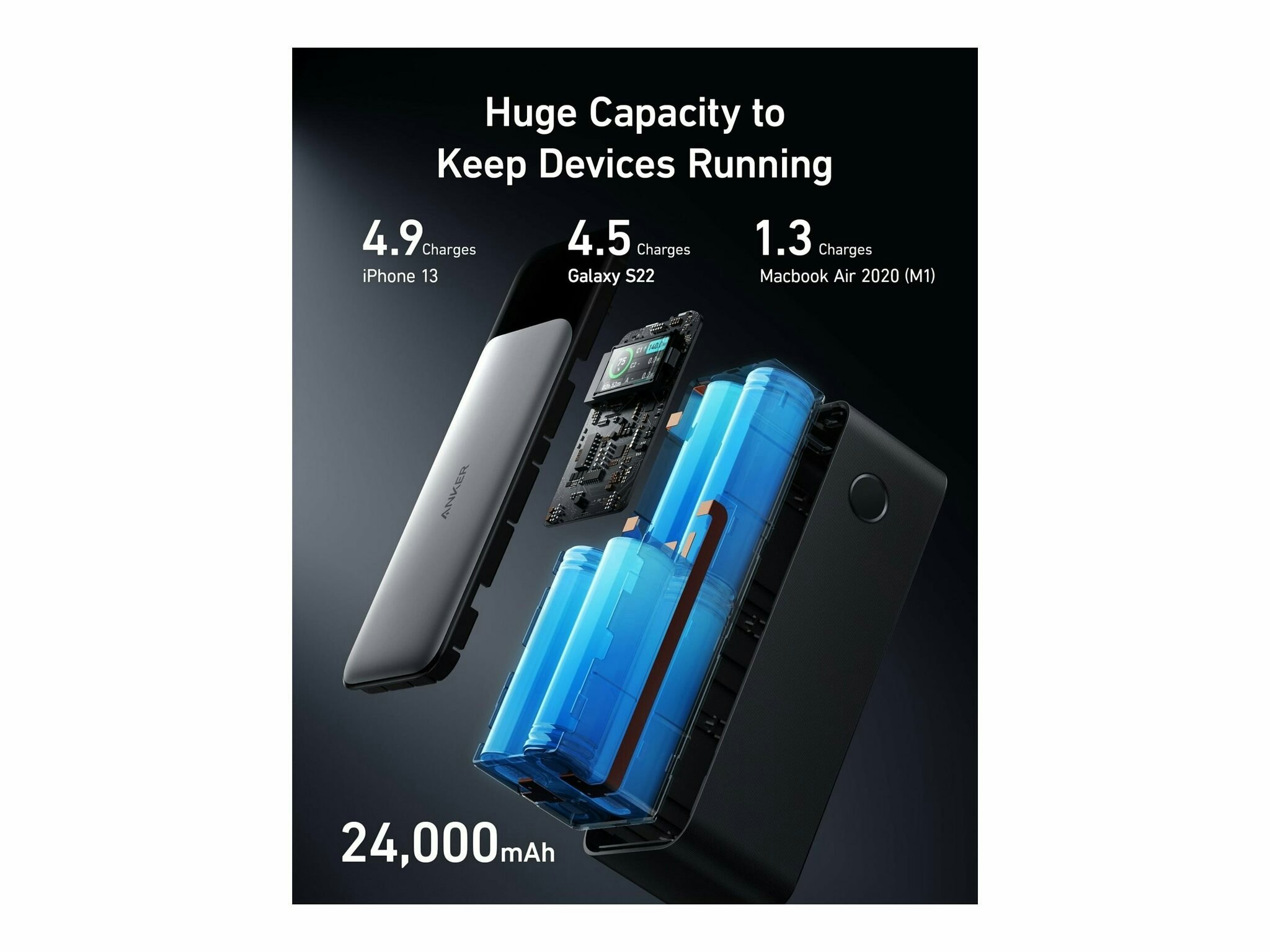Anker 737 Powerbank 24000mAh svart