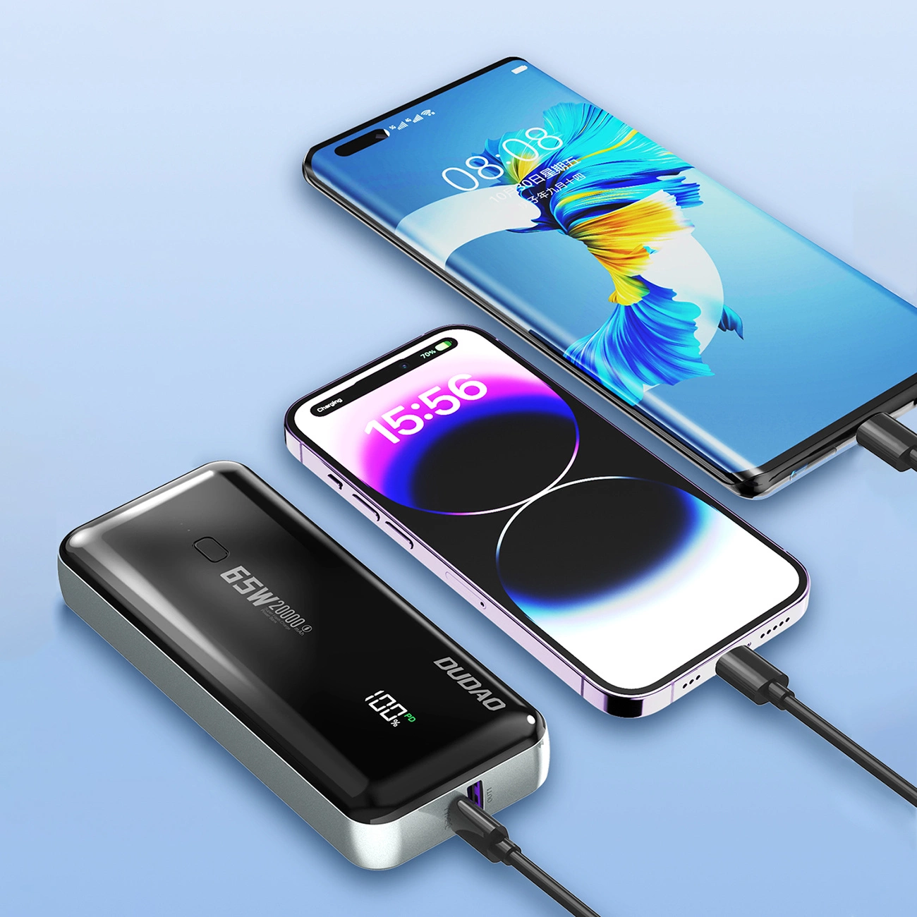 Dudao K65 powerbank 20000mAh 65 Watt svart