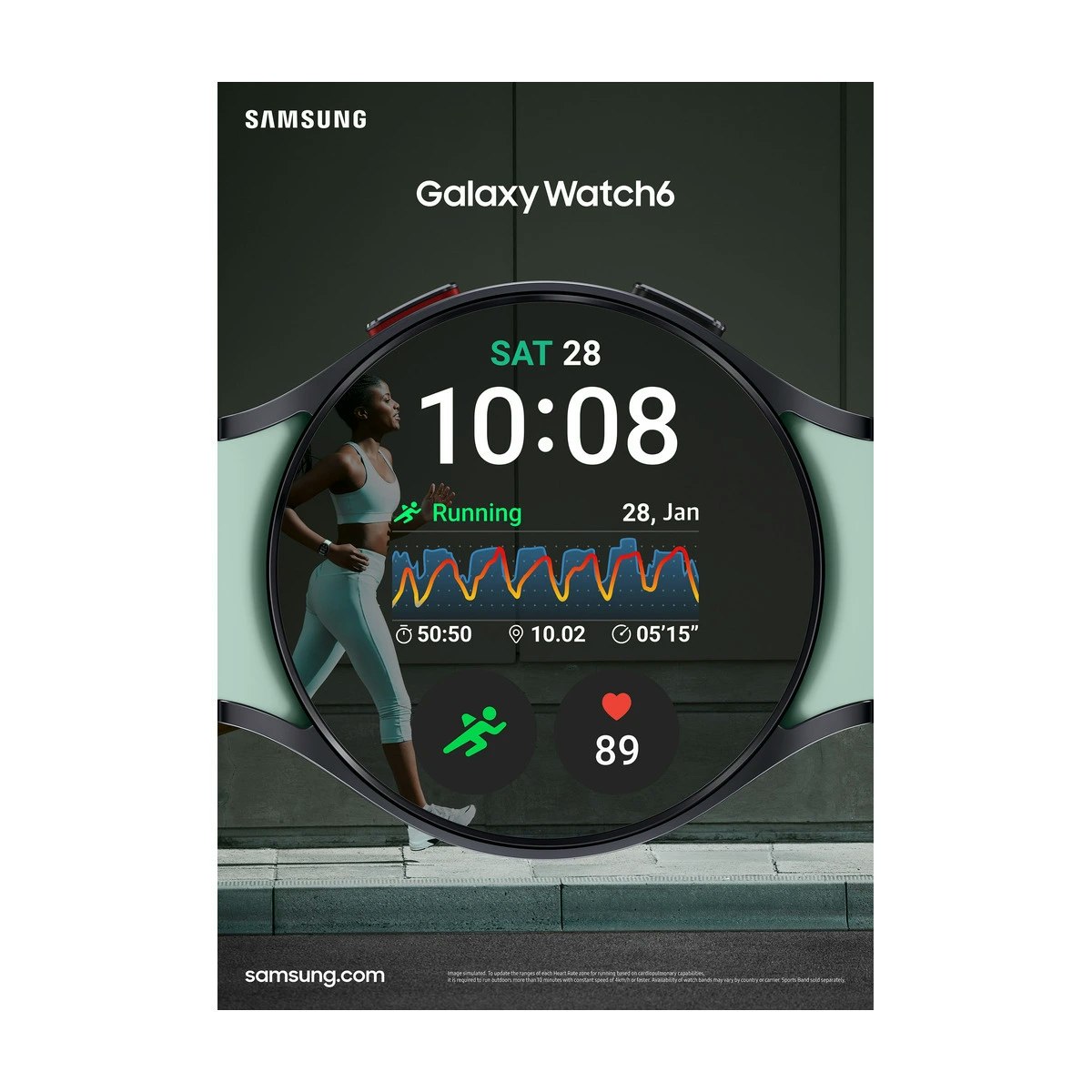 Samsung Galaxy Watch6 44 mm Mörk Grå Smartklocka
