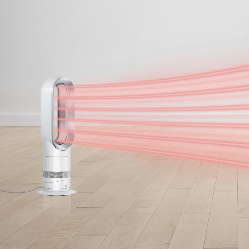 Dyson Hot+Cool Jet Focus AM09 kylfläkt/värmare Golvstående Silver Vit