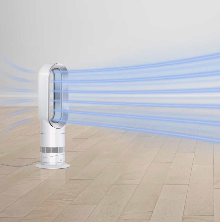 Dyson Hot+Cool Jet Focus AM09 kylfläkt/värmare Golvstående Silver Vit