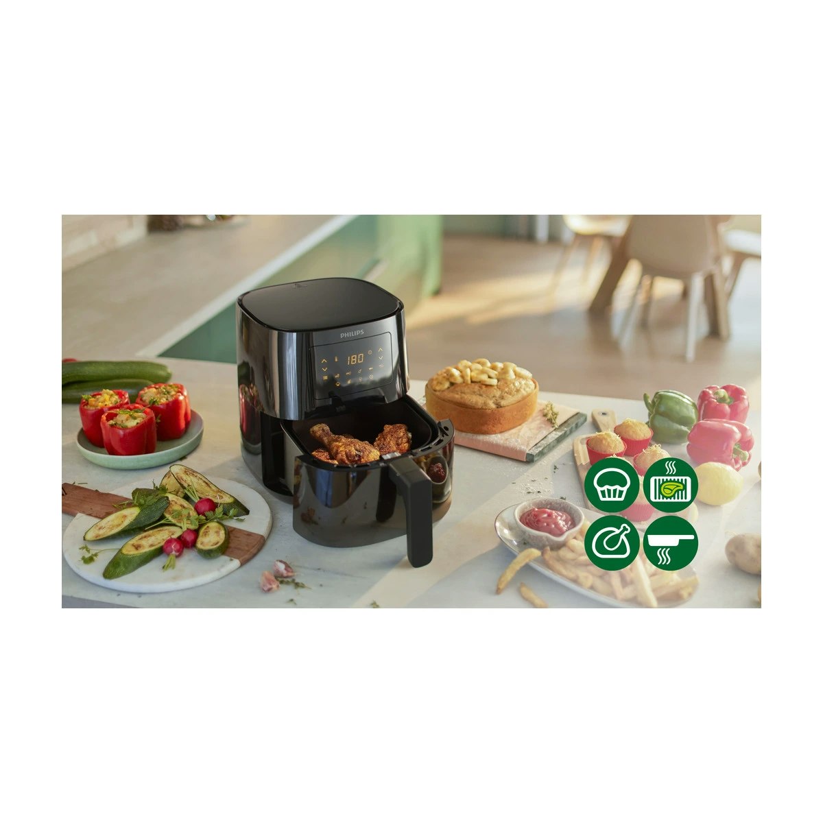 Philips Essential HD9252/90 Airfryer 1.4kW Svart