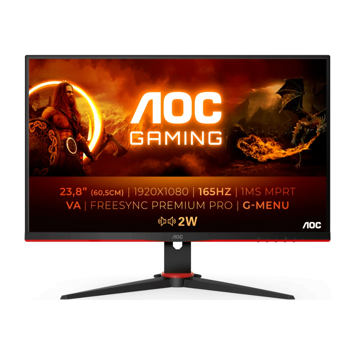 AOC Gaming 24G2SAE/BK 24" 1920 x 1080 Full HD HDMI Gamingskärm