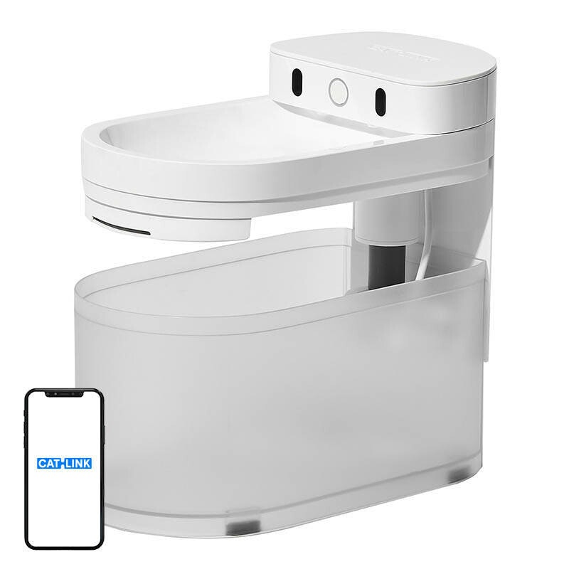 Catlink Pure 3 smart vattenfontän/drickfontän för hundar och katter (vit)