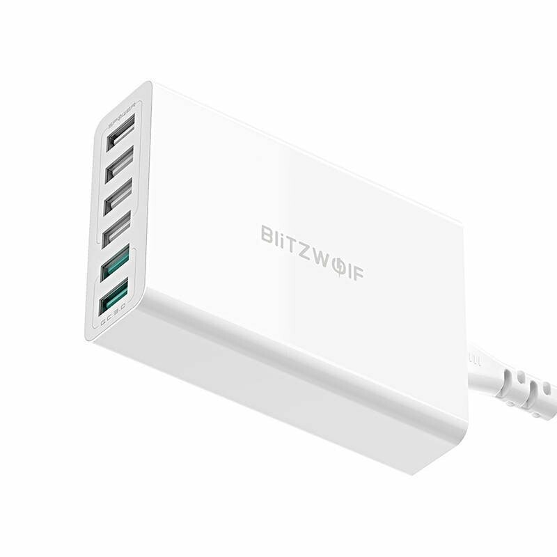 BlitzWolf Laddare 6x USB BW-S15 QC 3.0 60W