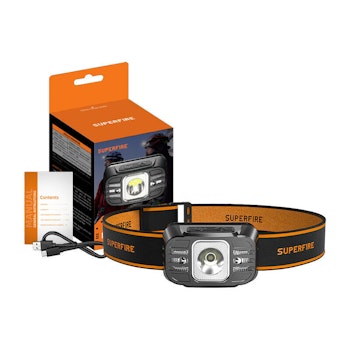 Headlamp Superfire HL75-X, 220lm, USB