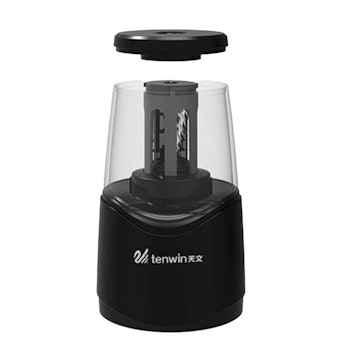 Rechargeable Helical Blade Pencil Sharpener Tenwin 8010-1 micro USB (black)