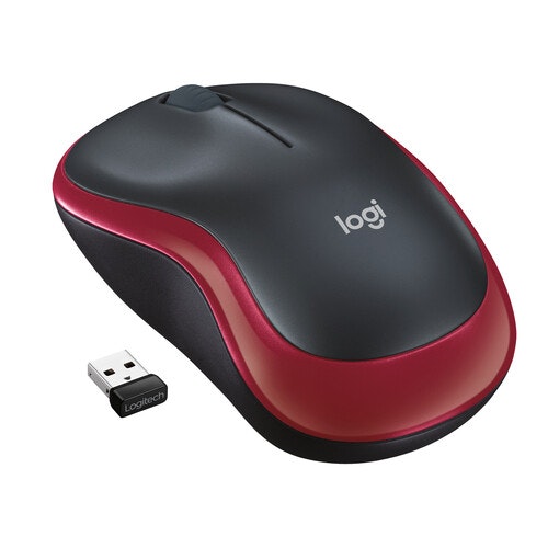 Logitech Trådlös Mus M185 Röd