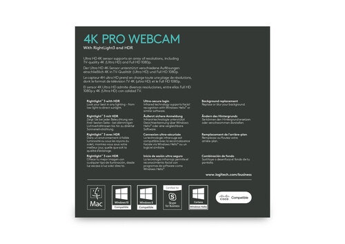 Logitech BRIO Webbkamera 4K Ultra HD