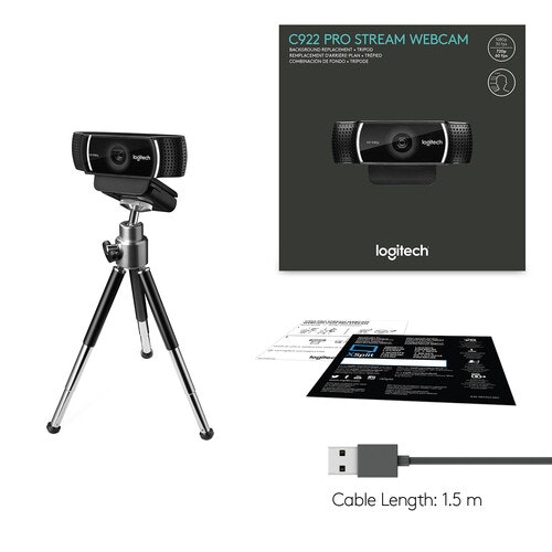 Logitech C922 Pro Stream Webcam - black