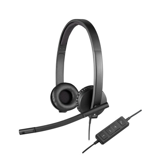 Logitech H570e Stereo Headset black