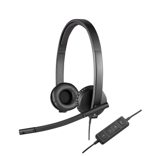 Logitech H570e Stereo Headset black