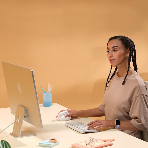 Logitech Lift for Mac Vertikal Ergonomisk mus benvit