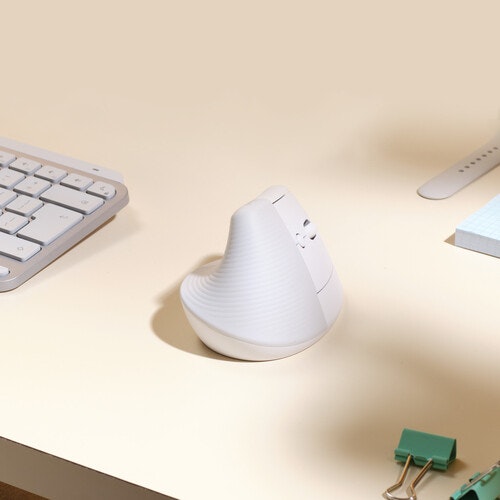 Logitech Lift for Mac Vertikal Ergonomisk mus benvit