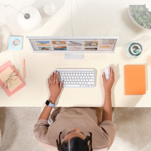 Logitech Lift for Mac Vertikal Ergonomisk mus benvit
