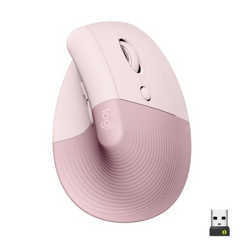 Logitech Lift Vertical Ergonomic Mouse Pink