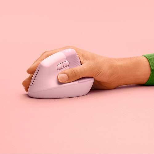 Logitech Lift Vertical Ergonomic Mouse Pink