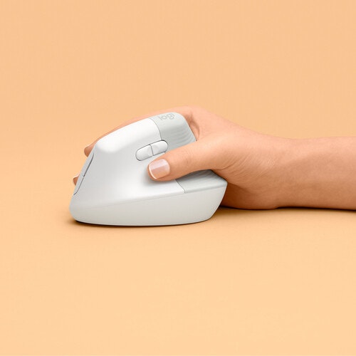 Logitech Lift Vertical Ergonomic Mouse White/Grey