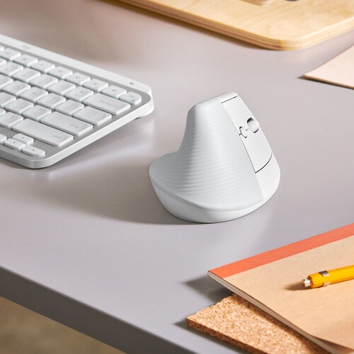 Logitech Lift Vertical Ergonomic Mouse White/Grey