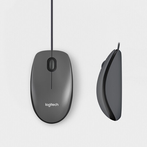 Logitech M100 Trådbunden Mus Svart