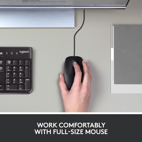 Logitech M100 Trådbunden Mus Svart