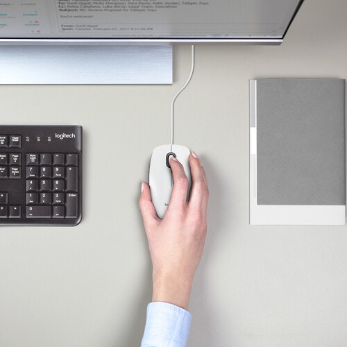 Logitech M100 Trådbunden Mus Vit